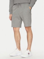 Tommy Hilfiger Szorty sportowe Essential MW0MW37240 Szary Regular Fit. Szare krótkie spodenki sportowe męskie Tommy Hilfiger, m, bez wzorów, z bawełny. Za 219.99 zł.