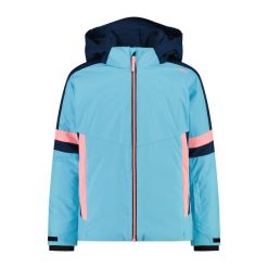 Kurtka narciarska z odpinanym kapturem dla dziewczynek CMP. Niebieskie buty zimowe dziewczęce CMP, bez wzorów, bez zapięcia. Za 383.00 zł.