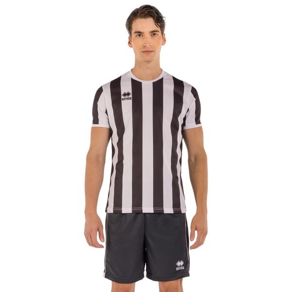 Koszulka Errea Strip. Białe koszulki sportowe męskie ERREA, l, bez wzorów, bez kołnierzyka, bez ramiączek, do piłki nożnej. Za 209.99 zł.