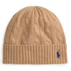 Czapka z daszkiem Polo Ralph Lauren. Brązowe czapki i kapelusze damskie Polo Ralph Lauren, bez wzorów. Za 529.99 zł.