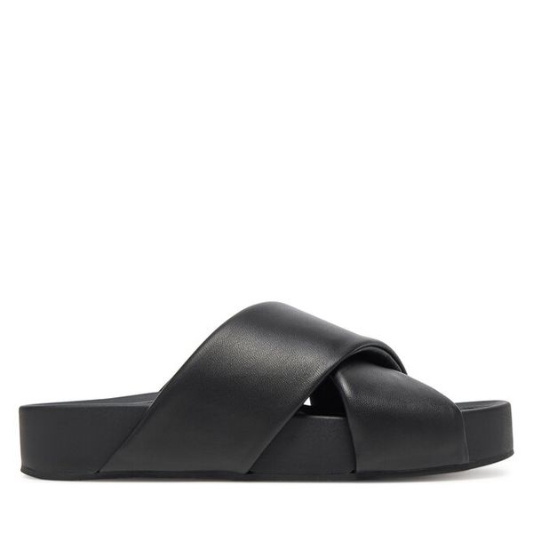 Klapki HÖGL. Czarne klapki damskie HÖGL, bez wzorów, bez obcasa. Za 449.99 zł.
