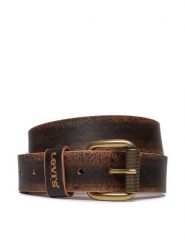 Levi's® Pasek Męski 235473-4 Brązowy. Brązowe paski damskie bez wzorów, z nubiku. Za 199.99 zł.