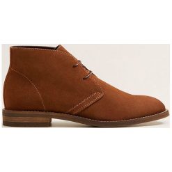 Mango Man - Półbuty Apolo. Brązowe półbuty na co dzień męskie Mango Man, z materiału. Za 349.90 zł.
