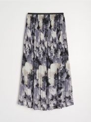 Plisowana spódnica midi ze wzorem - wielobarwny. Spódnice damskie Sinsay, l, bez wzorów, midi. Za 59.99 zł.