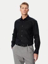 BOSS Koszula H-Hank-K-C1-261 50560628 Czarny Slim Fit. Czarne koszule męskie Boss, m, bez wzorów, z bawełny, biznesowe, bez kołnierzyka, bez ramiączek. Za 449.99 zł.