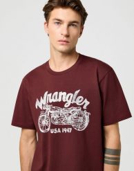 MESKA KOSZULKA WRANGLER AMERICANA TEE DECADENT CHOCOLATE 112371413. Czarne t-shirty męskie Wrangler, xl, bez wzorów, bez kołnierzyka. Za 79.99 zł.