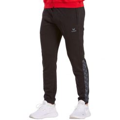 Spodnie dresowe męskie Erima Essential Team Sweatpants. Czarne krótkie spodenki sportowe męskie Erima, m, bez wzorów, z dresówki, do piłki ręcznej. Za 186.50 zł.