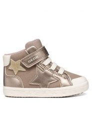Geox Sneakersy B Gisli Girl B561MG 0AUAJ C5M2X S Beżowy. Brązowe buty sportowe dziewczęce Geox, bez wzorów, ze skóry, bez zapięcia. Za 229.99 zł.