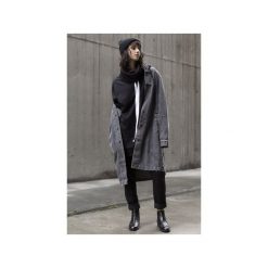DENIM PARKA JACKET IN WASHED BLACK. Czarne parki damskie The hive, z denimu. Za 429.00 zł.