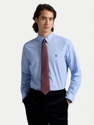 Polo Ralph Lauren Koszula 710929349009 Błękitny Custom Fit. Niebieskie koszule męskie Polo Ralph Lauren, m, bez wzorów, z bawełny, bez kołnierzyka, bez ramiączek. Za 499.99 zł.