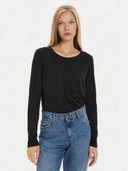 Mustang Bluzka Elly 1013931 Czarny Regular Fit. Czarne bluzki damskie Mustang, xs, bez wzorów, z bawełny, bez kołnierzyka, bez ramiączek. Za 89.99 zł.
