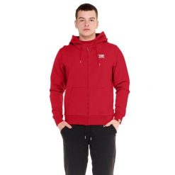 Bluza z bawełna z kaptur na siłownia na czas wolny. Czerwone bluzy sportowe męskie LEONE 1947 APPAREL, bez wzorów, z bawełny, bez kaptura, na fitness i siłownię. Za 147.31 zł.