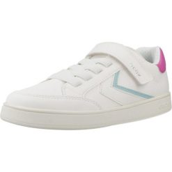 Buty GEOX J ECLYPER GIRL Biały. Białe obuwie sportowe damskie Geox, bez wzorów, z syntetyku, na fitness i siłownię. Za 153.99 zł.