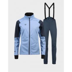 Komplet do narciarstwa biegowego damski Halti Nietos XCT. Niebieskie bluzy sportowe damskie Halti, bez wzorów, bez kaptura, narciarskie. Za 894.99 zł.