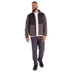 Trespass Hanlonton - Męska hybrydowa kurtka polarowa At200 Mid Grey. Fioletowe bluzy męskie Trespass, m, bez wzorów, z polaru, sportowe, bez kaptura. Za 307.99 zł.