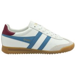 Damskie skórzane sneakersy na sznurowadła Gola Torpedo Leather. Białe obuwie sportowe damskie Gola, bez wzorów. Za 468.00 zł.