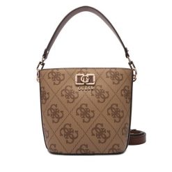 Torebka Guess. Brązowe torebki do ręki damskie Guess, z aplikacjami, klasyczne, bez dodatków. Za 589.99 zł.