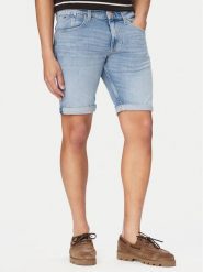 Tommy Jeans Szorty jeansowe Ronnie DM0DM22979 Niebieski Slim Fit. Niebieskie szorty męskie Tommy Jeans, m, bez wzorów, z bawełny. Za 289.99 zł.