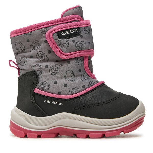 Śniegowce Geox. Czarne śniegowce dziewczęce Geox, bez zapięcia. Za 163.99 zł.