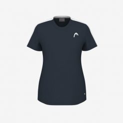 T-Shirt damski TIE-BREAK. Niebieskie koszulki sportowe damskie Head, xl, bez wzorów, bez kołnierzyka, bez ramiączek, tenisowe. W wyprzedaży za 233.70 zł.