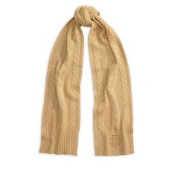 Szalik LAUREN RALPH LAUREN. Brązowe szaliki i chusty damskie Lauren Ralph Lauren, bez wzorów. Za 519.99 zł.