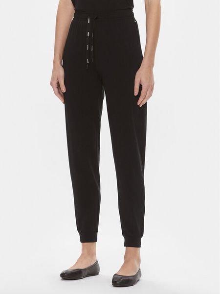 Boss Spodnie piżamowe 50510314 Czarny Regular Fit. Czarne piżamy damskie Boss, s, bez wzorów, z bawełny, bez ramiączek. Za 289.99 zł.