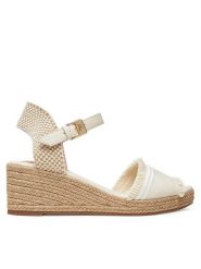 Tommy Hilfiger Espadryle Fringe Canvas Medium Wedge FW0FW08879 Beżowy. Brązowe sandały damskie Tommy Hilfiger, bez wzorów, z materiału, bez obcasa, bez zapięcia. Za 269.99 zł.