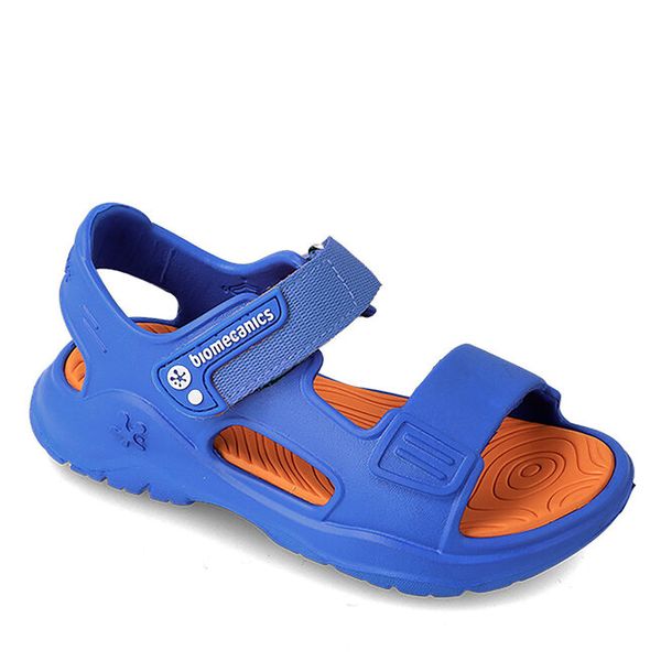 Sandały Biomecanics. Niebieskie sandały chłopięce Biomecanics, bez zapięcia. Za 129.99 zł.