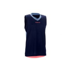 Koszulka B500 JR szaro-różowa. Niebieskie koszulki sportowe damskie TARMAK. Za 39.99 zł.
