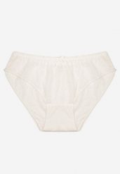 Białe Majtki Figi z Koronki Zdobione Kokardką Worwia. Białe figi damskie Born2be, l, z aplikacjami, z jeansu. Za 4.99 zł.
