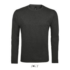 Koszulka Sol's Imperial Lsl. Szare bluzki z długim rękawem męskie SOL'S, m, bez wzorów, z bawełny, eleganckie, bez kołnierzyka. Za 89.50 zł.