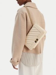 Badura Torebka TYL00495 Beżowy. Brązowe torebki do ręki damskie Badura, bez wzorów, z materiału, bez dodatków. Za 199.99 zł.