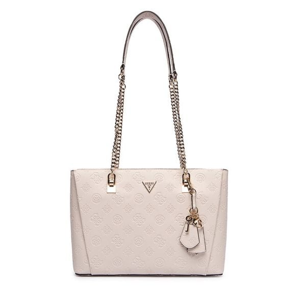 Torebka Guess. Brązowe torebki do ręki damskie Guess, z aplikacjami, klasyczne, bez dodatków. Za 579.99 zł.