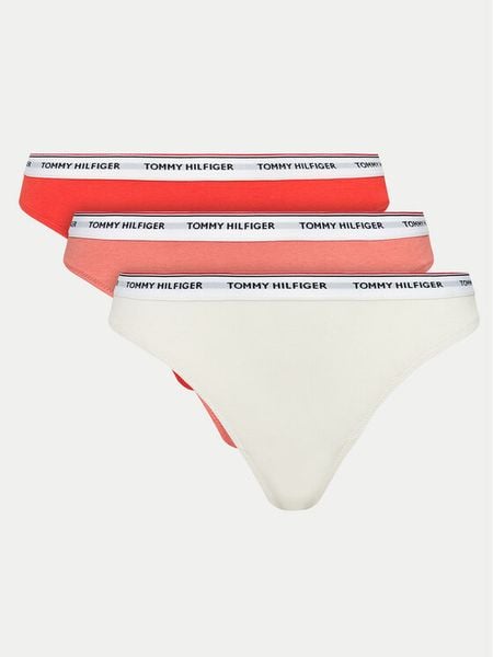 Tommy Hilfiger Komplet stringów UW0UW04894 Kolorowy. Stringi damskie Tommy Hilfiger, s, bez wzorów, z bawełny. Za 149.99 zł.
