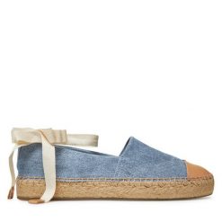 Espadryle Tory Burch. Niebieskie espadryle damskie Tory Burch, bez wzorów, bez obcasa, bez zapięcia. Za 839.99 zł.