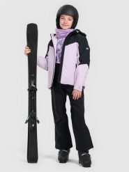 4F Spodnie narciarskie softshell membrana 5000 dziecięce - czarne 134 (8-9 lat). Czarne spodnie materiałowe dla chłopców 4f, na zimę, bez wzorów, z softshellu. Za 249.99 zł.