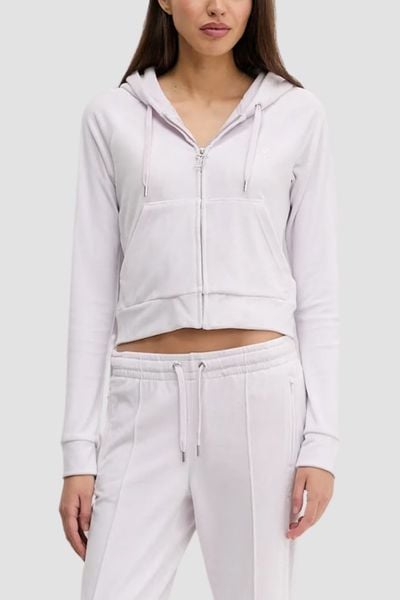 JUICY COUTURE Różowa bluza damska Madison Outline, Rozmiar M. Czerwone bluzy damskie Juicy Couture, m, bez wzorów, z kapturem. W wyprzedaży za 289.99 zł.