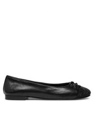 Tory Burch Baleriny Cap-Toe Pave Ballet 166214 Czarny. Czarne baleriny damskie Tory Burch, bez wzorów, ze skóry, bez obcasa. Za 1,099.00 zł.