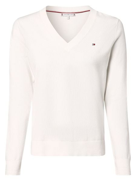 Tommy Hilfiger Sweter Kobiety biały, XS. Białe swetry damskie Tommy Hilfiger, xs, bez wzorów, z dzianiny, eleganckie, bez kołnierzyka, bez ramiączek, bez kaptura. Za 489.95 zł.