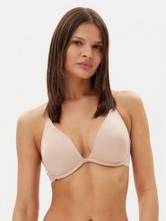 Hunkemöller Biustonosz z fiszbiną Smooth 206735 Beżowy. Brązowe biustonosze Hunkemöller, bez wzorów, z syntetyku. Za 79.99 zł.