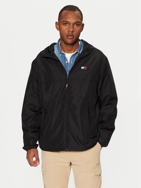 Tommy Jeans Wiatrówka Chicago DM0DM21130 Czarny Regular Fit. Czarne kurtki męskie Tommy Jeans, l, bez wzorów, z jeansu, bez kaptura. Za 339.99 zł.