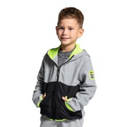 Polar turystyczny dla dzieci bluza rozpinana Lemon Explore ZL4. Szare bluzy dla chłopców LEMON explore, na zimę, bez wzorów, z polaru, bez ramiączek, z kapturem. Za 129.90 zł.