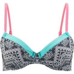 Biustonosz bikini na fiszbinach bonprix czarno-biały. Czarne bikini damskie bonprix. Za 37.99 zł.