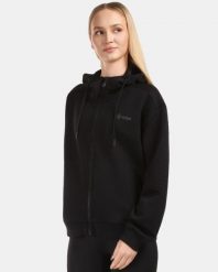 Damska bawełniana bluza z kapturem Kilpi BAYA-W. Czarne bluzy damskie Kilpi, bez wzorów, z bawełny, z kapturem. Za 370.41 zł.
