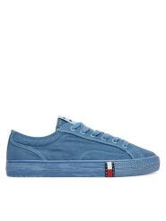 Tommy Jeans Tenisówki Archive Vulc Y2K Washed Canvas EN0EN02957 Niebieski. Niebieskie trampki i tenisówki damskie Tommy Jeans, bez wzorów, z jeansu, bez zapięcia. Za 359.99 zł.