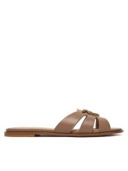 PINKO Klapki Milly 04 SD0463P001 Beżowy. Brązowe klapki damskie Pinko, bez wzorów, ze skóry, bez obcasa. Za 919.99 zł.