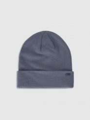 4F Czapka beanie uniseks - granatowa Uniwersalny. Niebieskie czapki i kapelusze męskie 4f, na zimę, bez wzorów, z materiału. Za 39.99 zł.