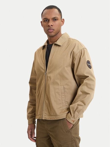Napapijri Kurtka jeansowa A-Arrayanes NP0A4FI4 Beżowy Regular Fit. Brązowe kurtki męskie Napapijri, l, bez wzorów, z bawełny, bez kaptura. Za 405.99 zł.