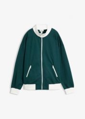 Rozpinana bluza dresowa z czystej bawełny organicznej. Białe bluzy damskie bonprix, bez wzorów, z bawełny, bez kaptura. Za 142.99 zł.