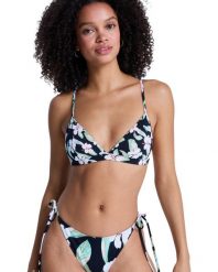 Trójkątny stanik bikini dla Kobiety PRINTED ESSENTIALS Czarny. Czarne bikini damskie Roxy, s, bez wzorów. Za 129.99 zł.